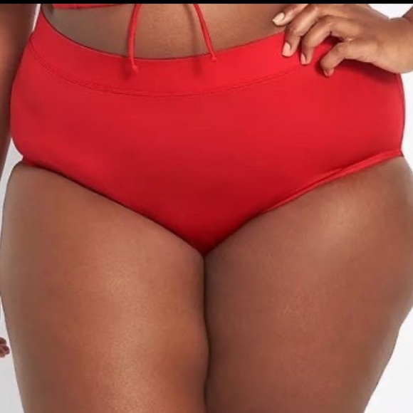 New Lane Bryant Swim by Cacique Red Swim Brief 14 - Picture 1 of 3